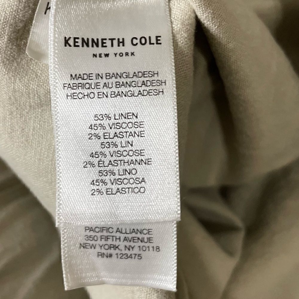 Kenneth Cole Pull-On Drawstring Linen Pants - Picture 7 of 7